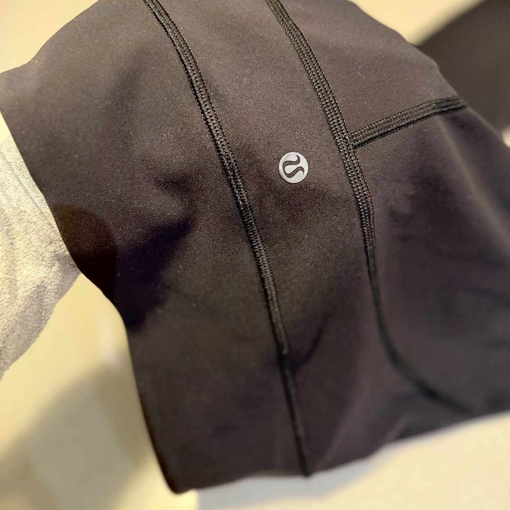 lululemon “The Lab” Black Sheer Panel Leggings